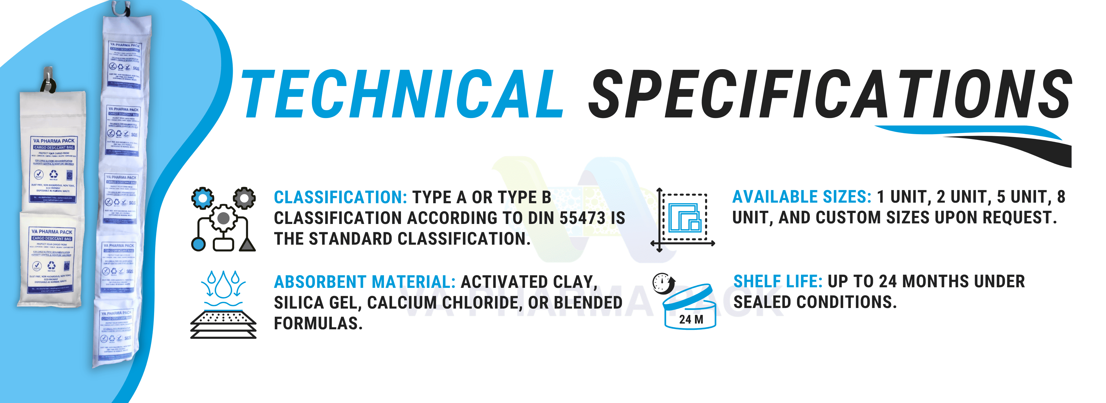 DIN 55473 TYPE A DESICCANTS.